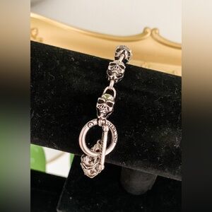 925 Sterling Silver 💀 Toggle Bracelet